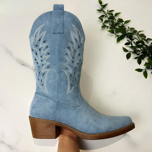 Bianca Blue Cowboy Boots