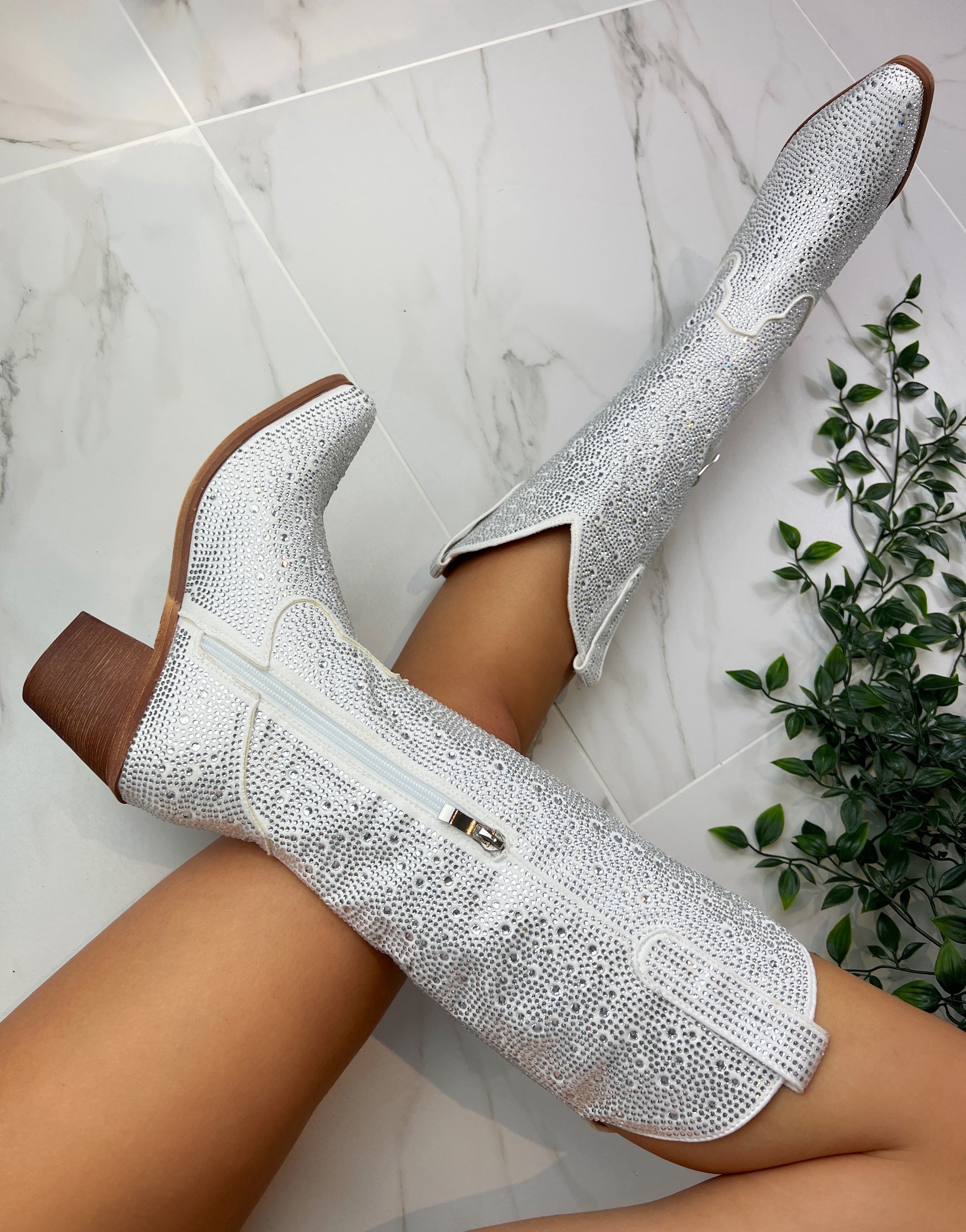 Silver glitter booties online