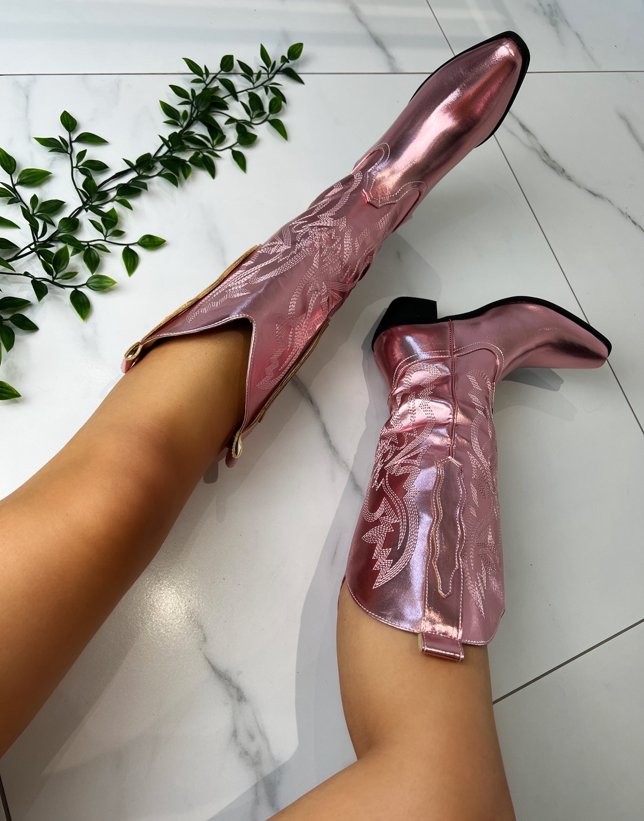 Pamela Pink Cowboy Boots DIA Studios