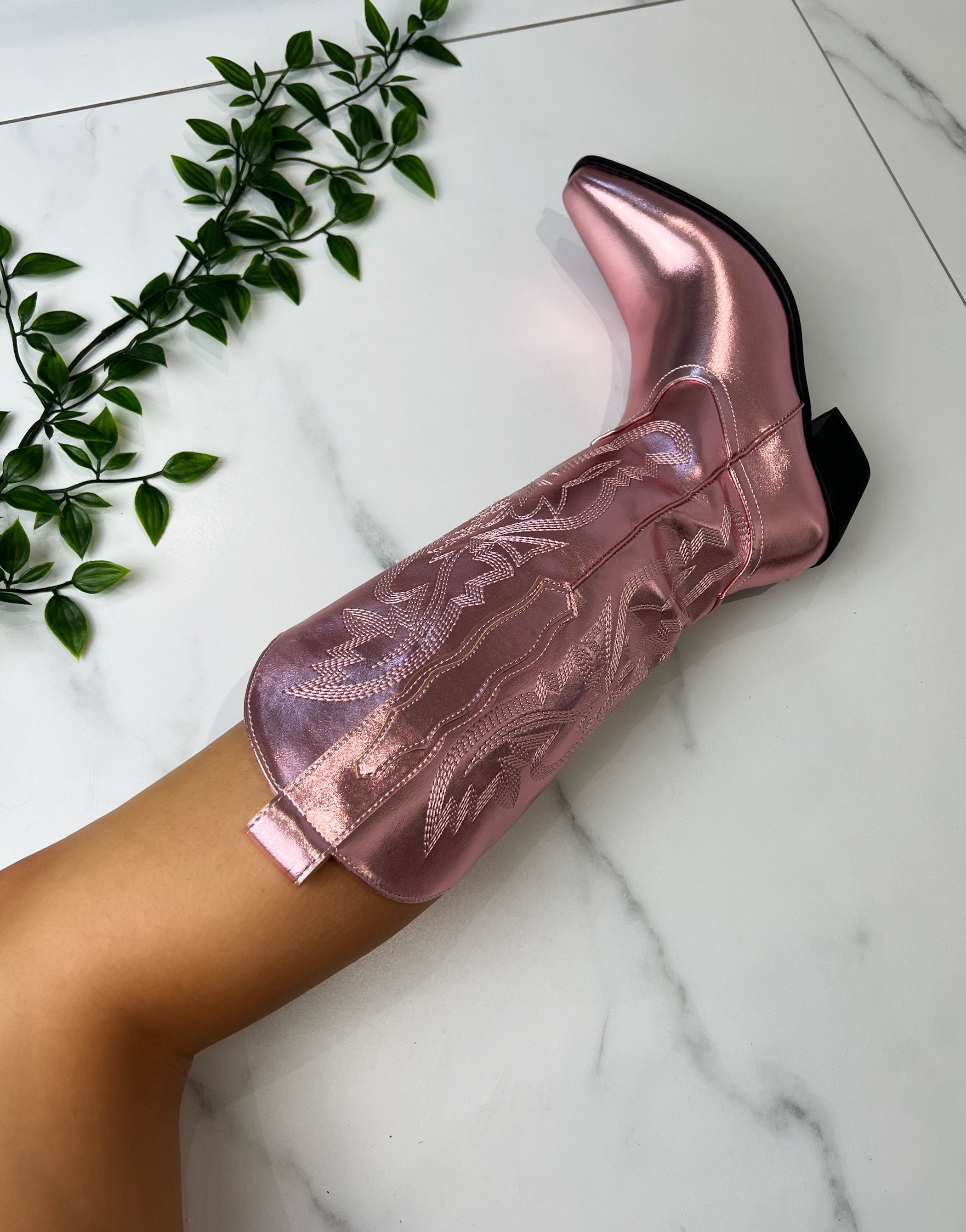 Pamela Pink Cowboy Boots DIA Studios