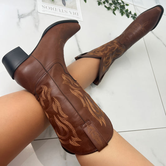 Betsy Brown Cowboy Boots