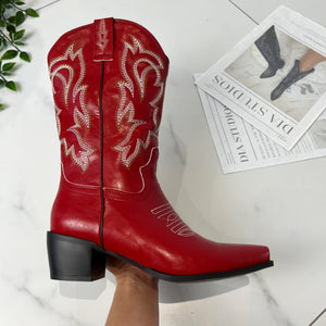 Poppy Red Cowboy Boots DIA Studios