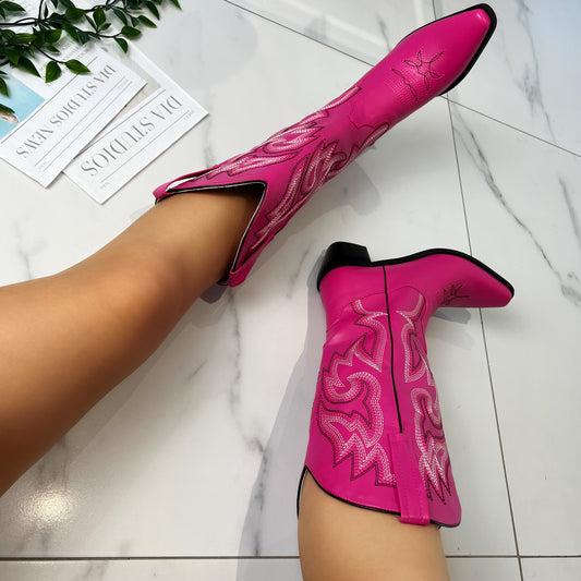 Harriet Pink Cowboy Boots