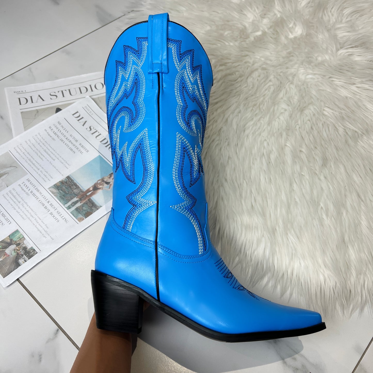 Briella Blue Cowboy Boots
